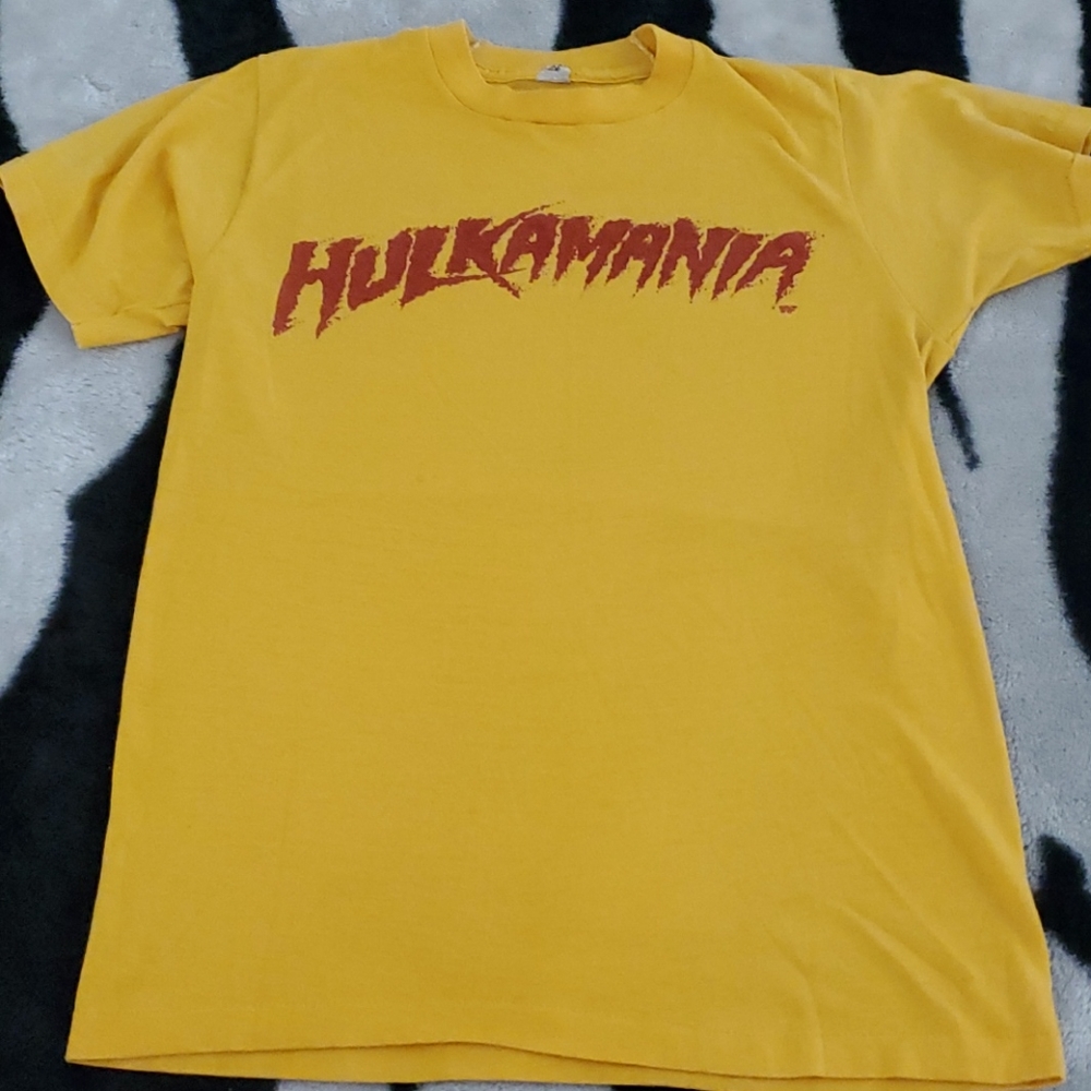Boys Vintage Hulk Hogan Hulkamania tee size Large